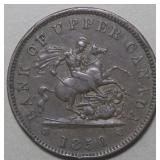 Canada PC-6A2 Bank of Upper Canada 1850 One Penny