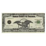 One Replica of a $1,000,000 US Banknotes