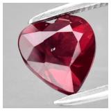 1.31ct 6.3x6.3mm Heart Natural Purplish Pink Rhodo