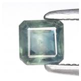 0.32ct 3.8x3.8mm Octagon Natural Blue-Green Sapphi