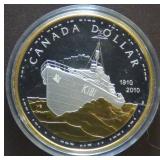 Canada $ 2010 Royal Canadian Navy Gold Plated
