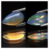 1.52ct 13.7x8.2mm Pear Cabochon Natural White Opal