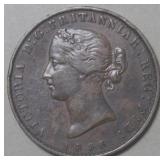 Canada NS-5A1a Victoria Mayflower 1856 1/2 Penny T