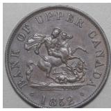 Canada PC-5B2 Bank of Upper Canada 1852 Half Penny