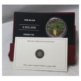Canada $5 2005 Colored Silver Maple Leaf_