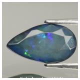 0.94ct 11x6.2mm Pear Natural Black Opal - Color Pl