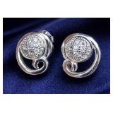 Silver 1.93g Cz Earrings Retail Value $60
