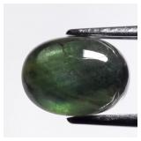 2.79ct 9x6.8mm Oval Cabochon Natural Blue Green Sa