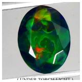 Oval Cut Natural AAA Floral Flash Play Of Color Bl