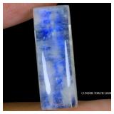 Octagon Natural White With Fire Blue Luster Moonst