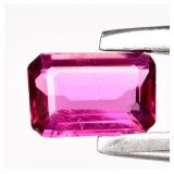 0.16ct 4.3x2.8mm VS Octagon Natural Pink Tourmalin
