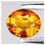 0.63ct 6x5mm Oval Natural Yellow Tourmaline - Unhe