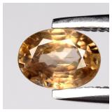0.52ct 5.3x4mm Oval Natural Champagne Zircon - Unh