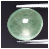 5.33ct 10.5x9.5mm Oval Cabochon Natural Green Preh