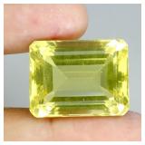 Octagon Cut Natural Unheated Lemon Quartz Brazil 3