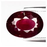 1.96ct 9x6.5mm Oval Natural Reddish Purple Rhodoli