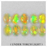 Oval Cut AAA Floral Flash Play Of Color Crystal Fi