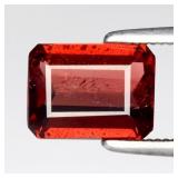 1.42ct 7.5x5.8mm Octagon Natural Reddish Orange Ga