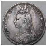 Great Britain Victoria 1890 Crown Toned