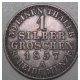 German States Prussia 1857A  1 Silber Groshen