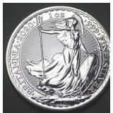 Great Britain Britannia 2 Pounds 2020 Silver Bulli