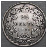 Canada 25 Cent 1871 Obv2