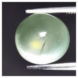 5.84ct 10x9.5mm Oval Cabochon Natural Green Prehni