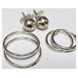 Silver 3 Paris Earrings Retail Value $40