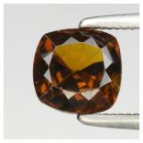 1.26ct 6x5.7mm Cushion Natural Greenish Yellow Gro