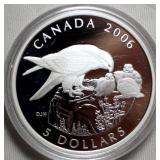 Canada $5  2006 Peregrine Falcon and Nestlings