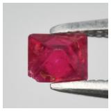 0.27ct 3.3x3mm Angle Cut Natural Reddish Pink Spin