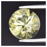 2.45ct 9mm VS Round Brilliant Natural Lemon Quartz