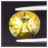 1.23ct 7.3x6.5mm VS Oval Brilliant Natural Yellow