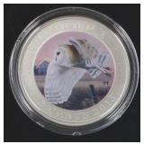 Canada 25 Cent Coloured Coin  2013 The Barn Owl