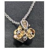 Silver 3.16g Genuine Diamond 0.015ct