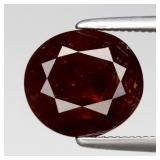 3.32ct Oval Brilliant Natural Medium Orange Spessa