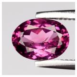 0.70ct Oval Natural Purplish Pink Rhodolite Garnet