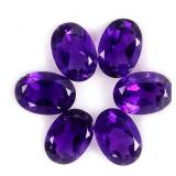 Oval Cut Natural Top Purple Amethyst Uruguay Lot 4