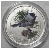 Canada 25 Cent 2011 Black-Capped Chickadee