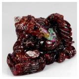Handcrafted Ganesha Resin Figurine Rhodolite Emera