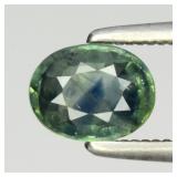 0.72ct 6x4.7mm Oval Natural Blue Green Sapphire -