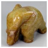 139.59ct 38x26mm Elephant Carving Natural Yellow G