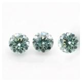 Moissanite Round Brilliant 3 Loose Stones