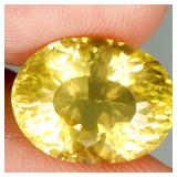 Oval Cut Natural Unheated Lemon Quartz Brazil 7.57