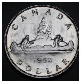 Canada Silver Dollar 1952 NWL