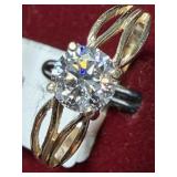 APPR $2500 10K Gold 1.45g Lab Diamond 0.55ct Silve