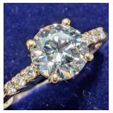 APPR $2100 10K Gold 1.77g Lab Diamond 1.18ct Size