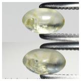 0.38ct Oval Cabochon Natural Green Cat's Eye Chrys