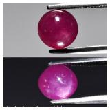 1.93ct Round Cabochon Purplish Red 6 Ray Star Ruby