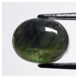 3.29ct Oval Cabochon Natural Blue Green Sapphire -